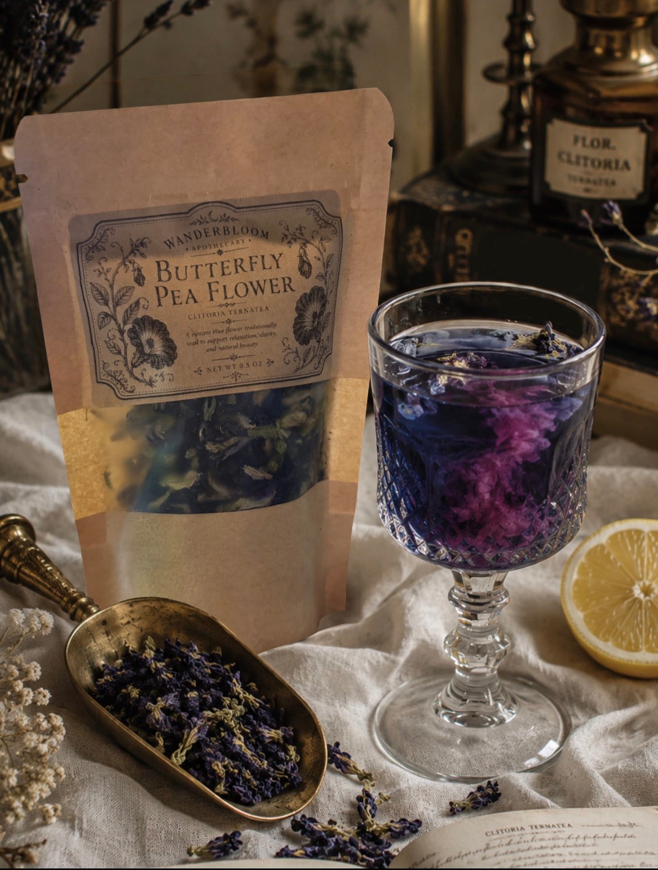 Butterfly Pea Flower (Clitoria ternatea) - Organic Dried Herb